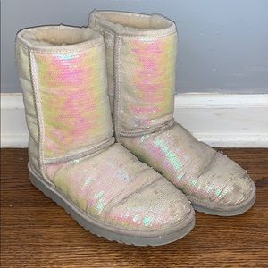 White Sparkle Uggs